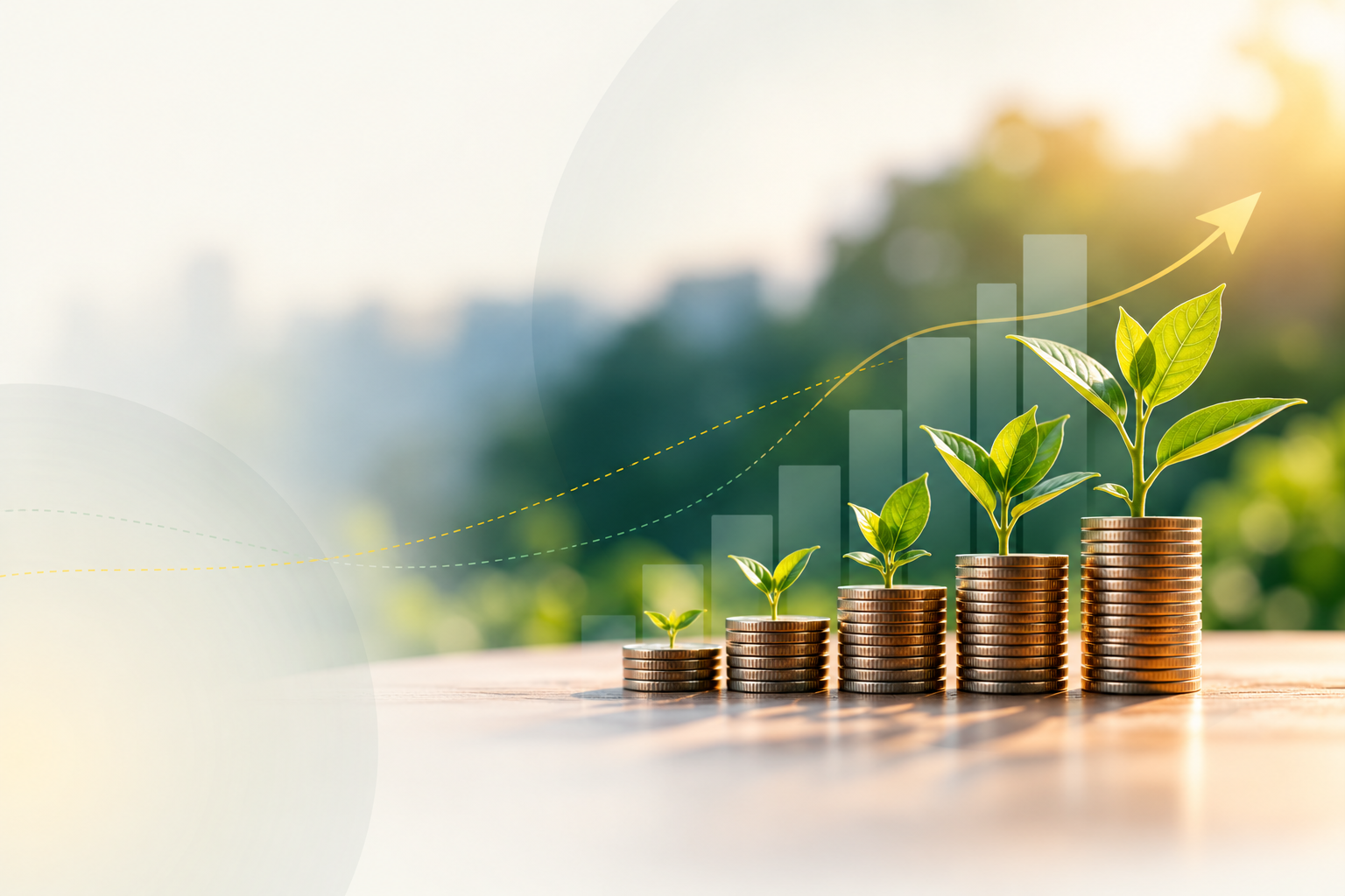 Illustration of wealth growth and long-term investment